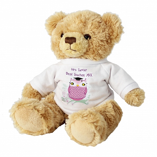 Personalised Miss Owl Message Bear