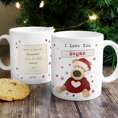 Personalised Boofle Christmas Love Mug