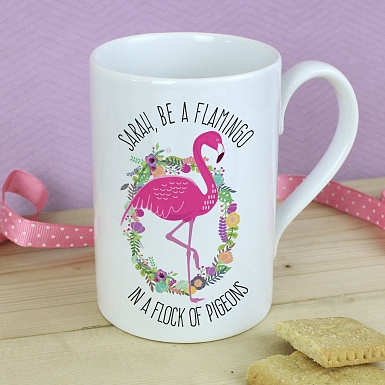 Personalised Flamingo Slim Mug