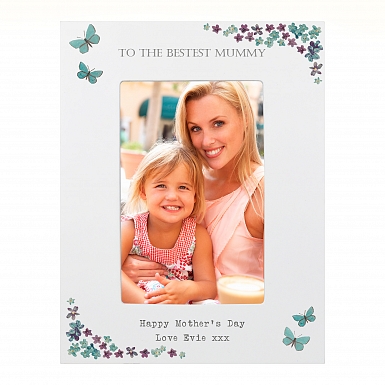 Personalised Forget me not 6x4 Photo Frame