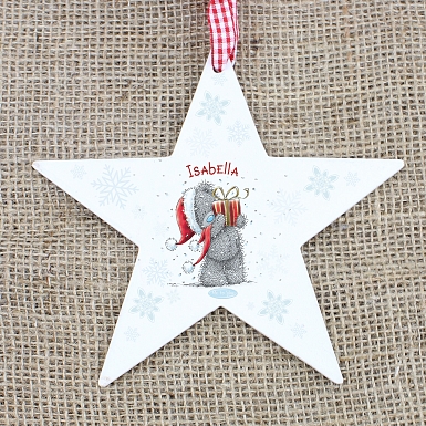 Personalised Me To You Wooden Wooden Star Decoration