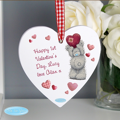Personalised Me To You Heart Wooden Decoration delivery to UK [United Kingdom]