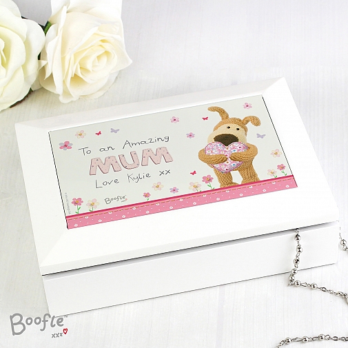 Personalised Boofle Flowers Jewellery Box