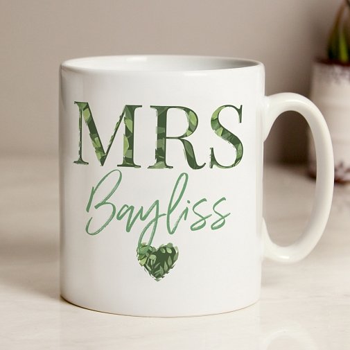 Personalised Mrs Foliage Mug