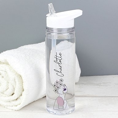 Personalised Natalia Fine Line Drinks Bottle