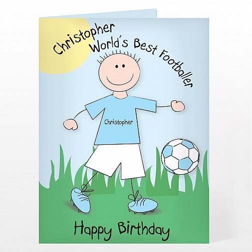 Personalised Worlds Best Footballer Card