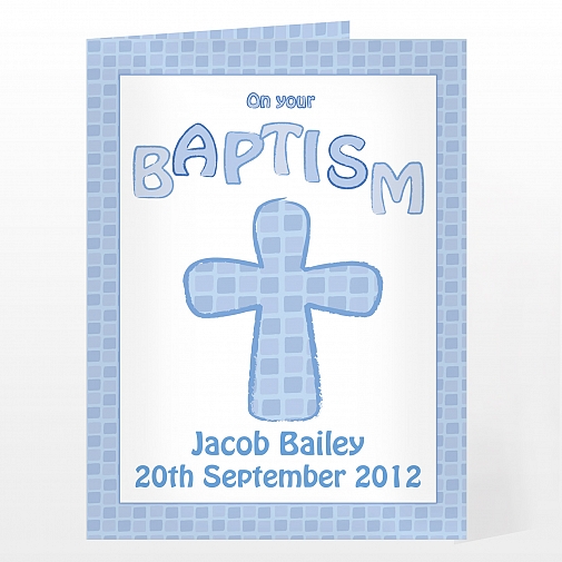 Personalised Baptism Card Blue