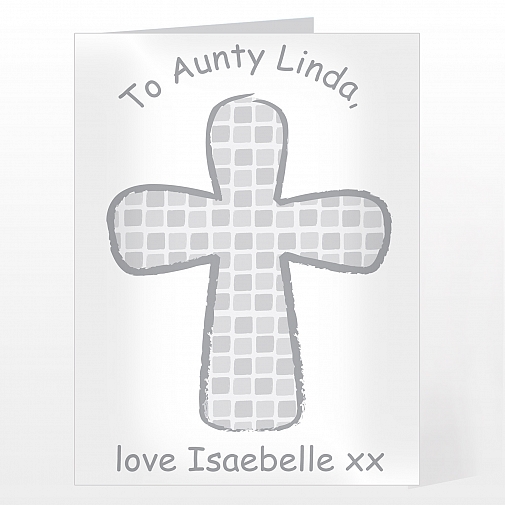 Personalised Grey Godparent Card