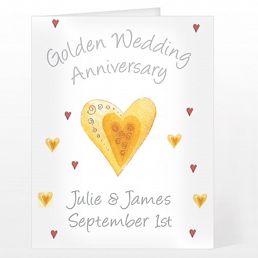 Personalised Golden Anniversary Card