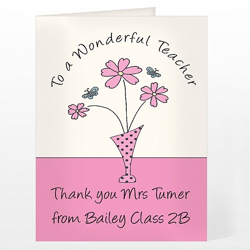 Personalised Wonderful Teacher Card