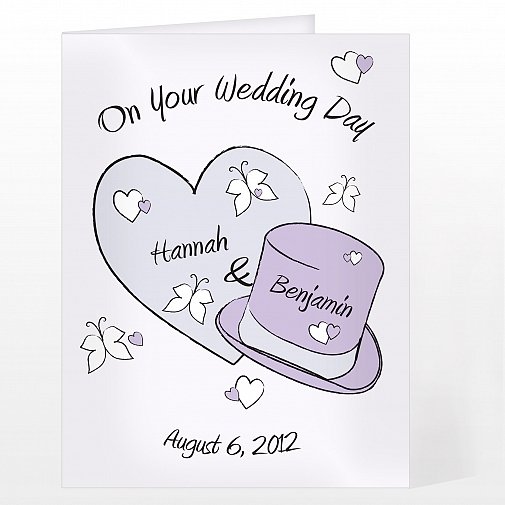Personalised Heart and Hat Card Butterfly