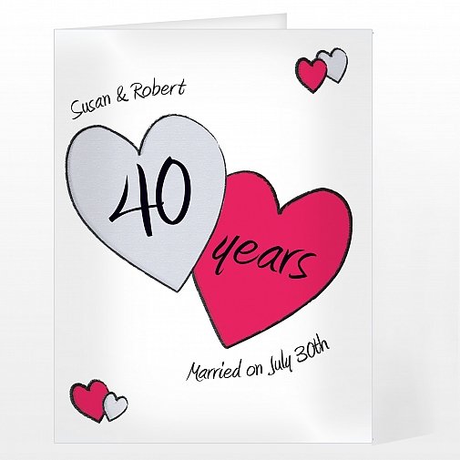 Personalised Perfect Love Ruby Card