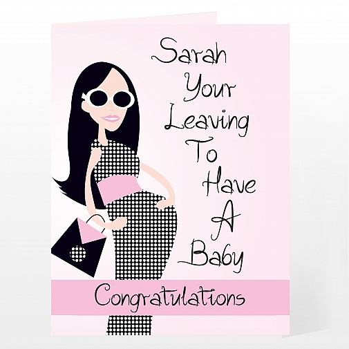 Personalised Fabulous Leaving For Baby Card