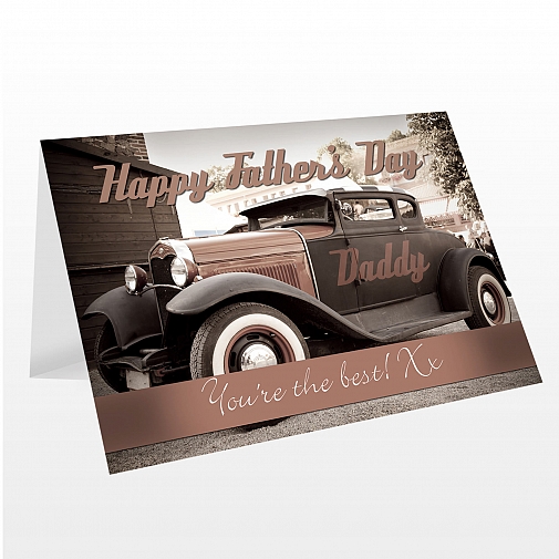 Personalised Classic Car Father's Day Card