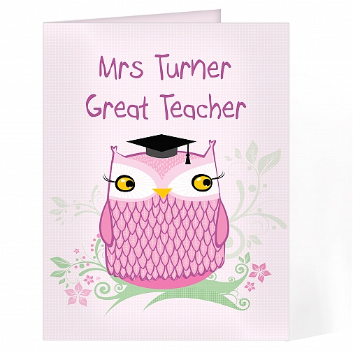 Personalised Miss Owl Card
