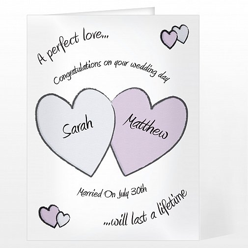 Personalised Perfect Love Wedding Card