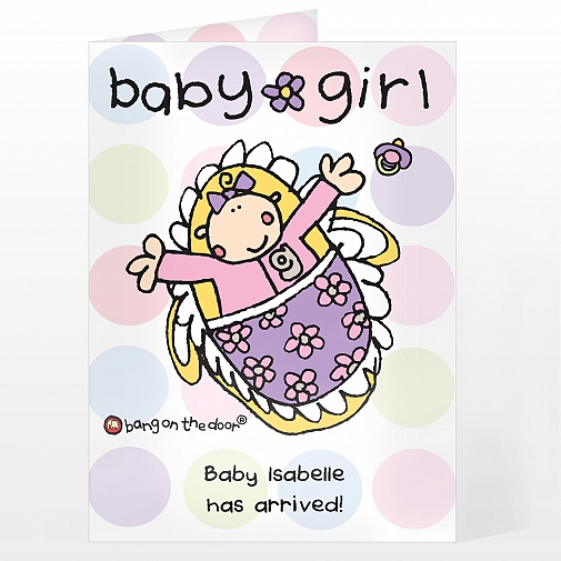 Personalised BOTD Baby Girl Card