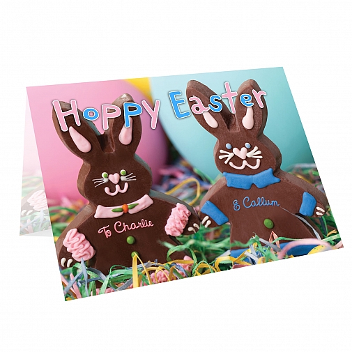 Personalised Milk Chocolates Bunny Card