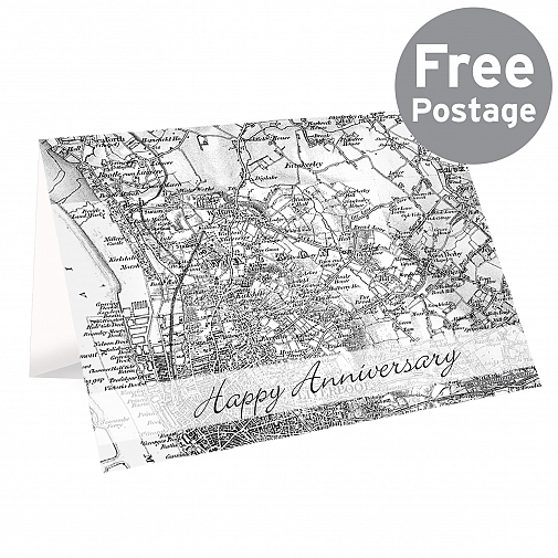 Personalised 1805 - 1874 Old Series Map Card