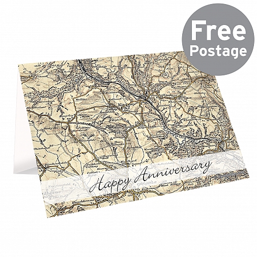 Personalised 1896 - 1904 Revised New Map Card