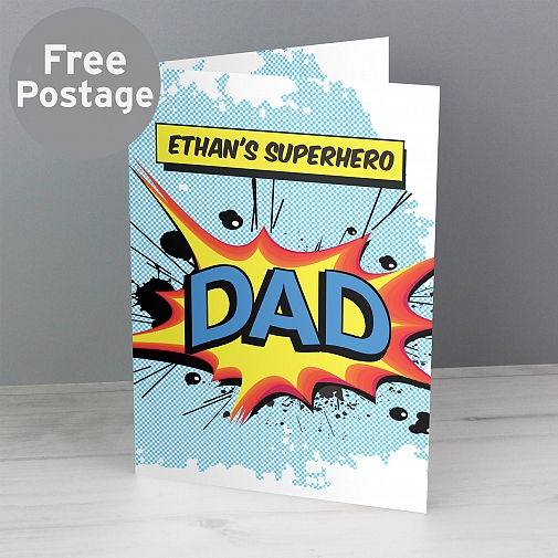 Personalised Comic Book Themed Card