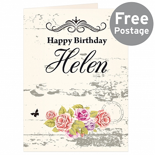 Personalised Shabby chick Card