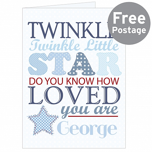 Personalised Twinkle Boys Card