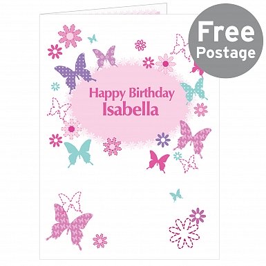 Personalised Butterfly Card