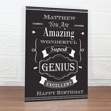 Personalised Vintage Typography Card