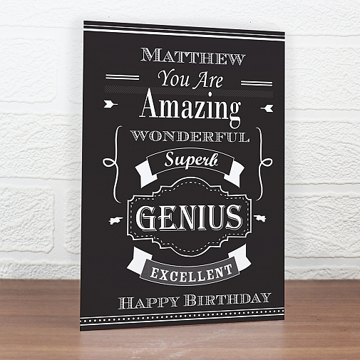 Personalised Vintage Typography Card