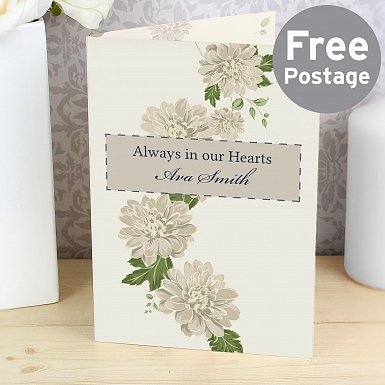 Personalised Gold Floral Card