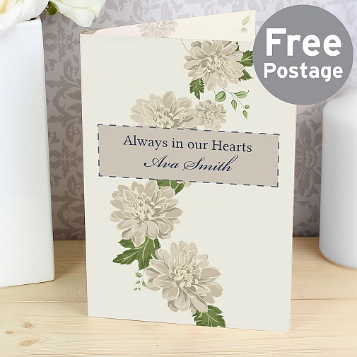 Personalised Gold Floral Card