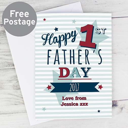 Personalised 1st Father's Day Card