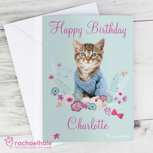 Personalised Rachael Hale Cute Kitten Card