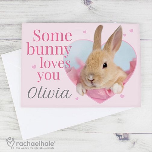 Personalised Rachael Hale Some Bunny Card