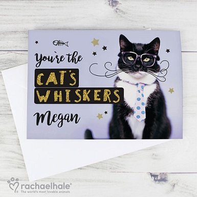 Personalised Rachael Hale Cats Whiskers Card