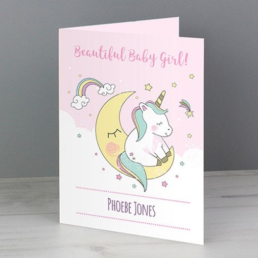 Personalised Baby Unicorn Card