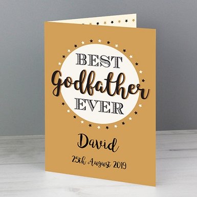 Personalised Best Godfather Card
