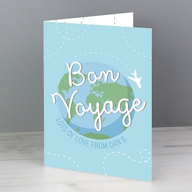 Personalised Bon Voyage Card