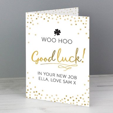 Personalised Good Luck Card