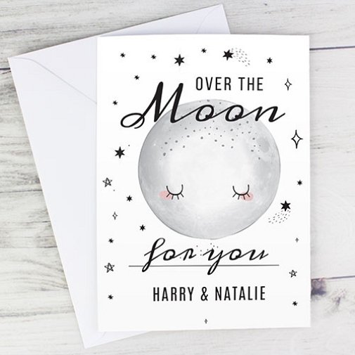 Personalised Over The Moon Card