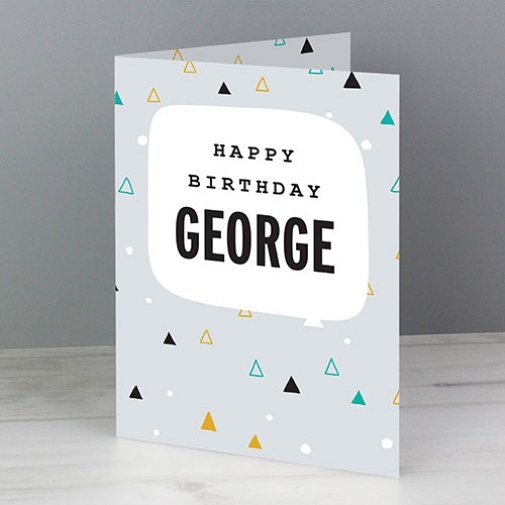 Personalised Geo Birthday Card