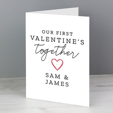 Personalised Our 1st Valentines Day Card