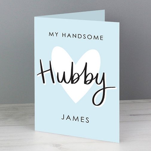 Personalised My Handsome Hubby Card