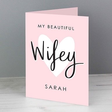 Personalised My Beautiful Wifey Card