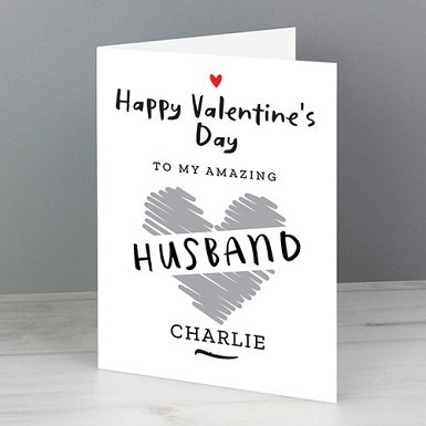 Personalised Happy Valentines Day Card