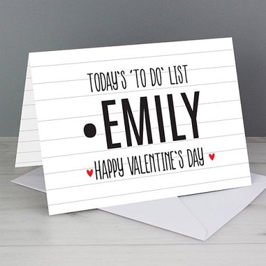 Personalised Naughty To Do List Card