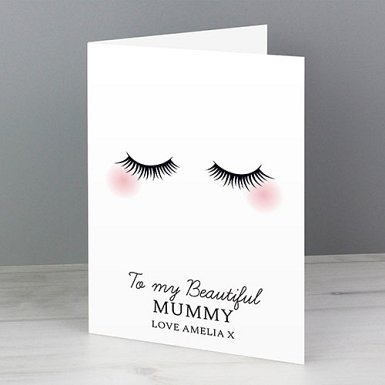 Personalised Eyelashes Card