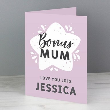 Personalised To My Bonus Mum Card
