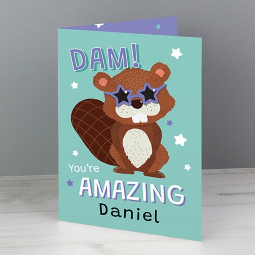 Personalised Dam You're Amazing Card